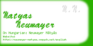 matyas neumayer business card