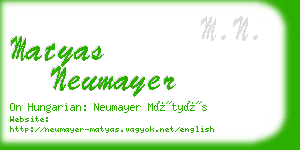 matyas neumayer business card